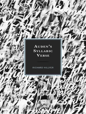 cover image of Auden's Syllabic Verse